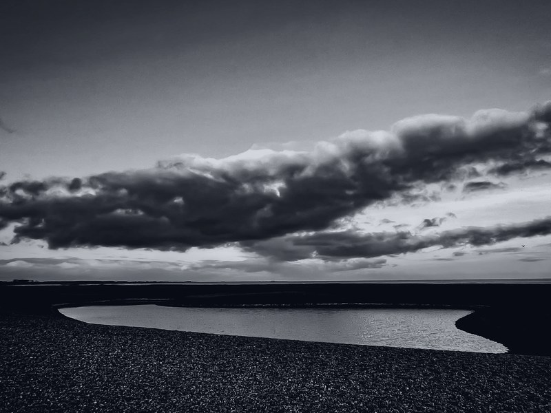 Moody coastal cloudscape